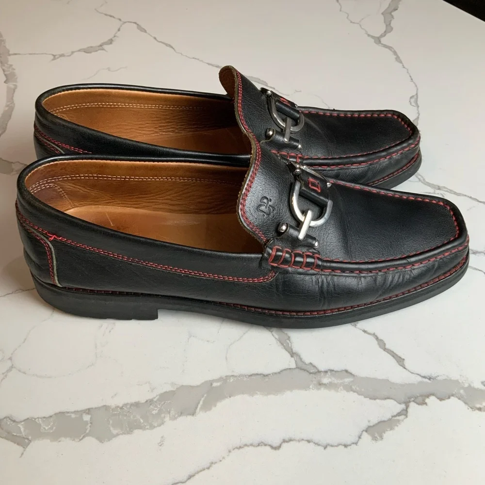 Donald J Pliner loafers with horse bit size 10